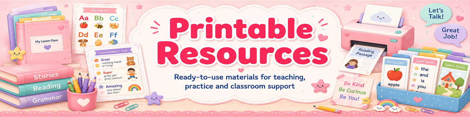 Printable Resources banner