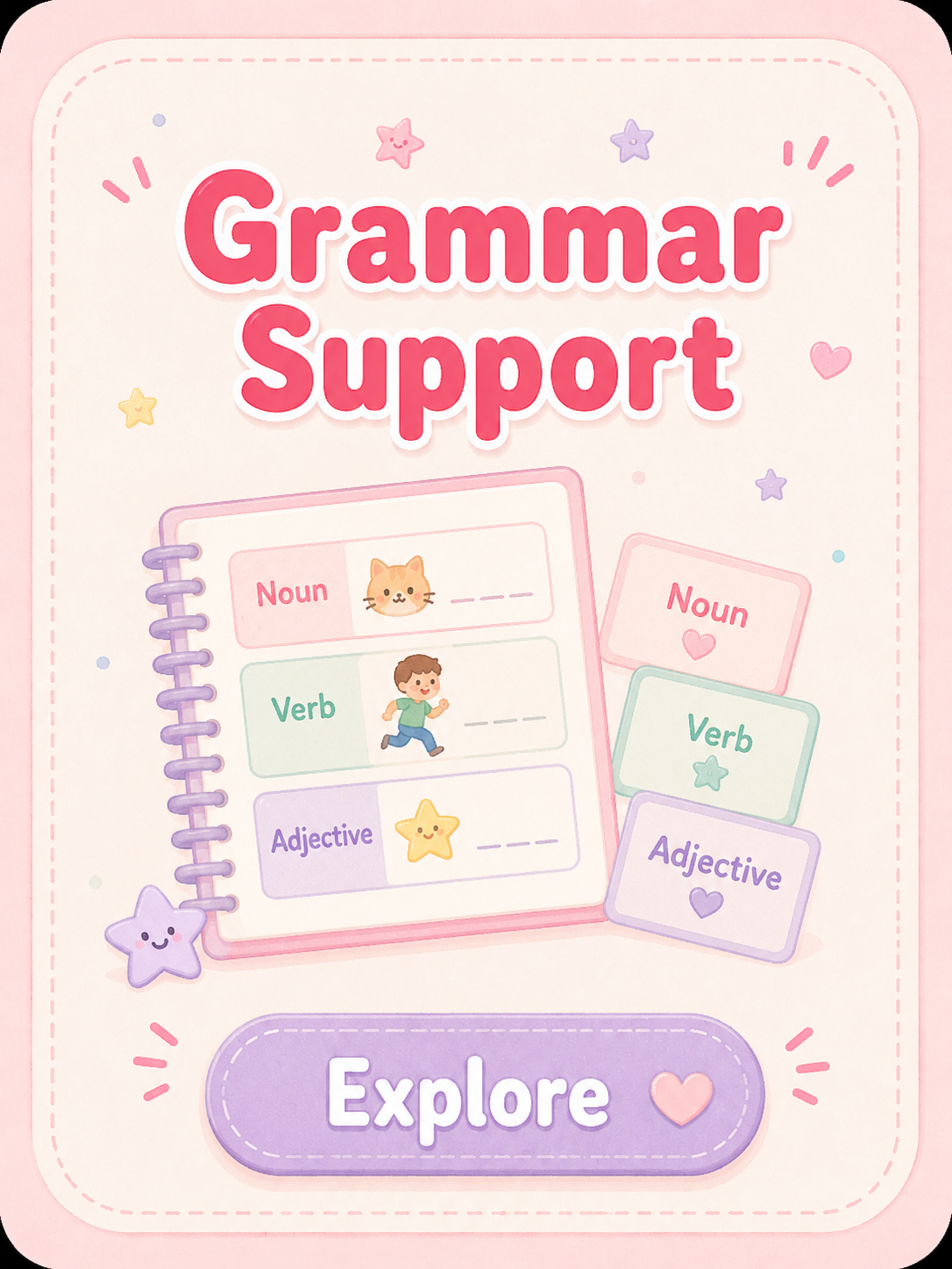 Grammar Support printable resource card