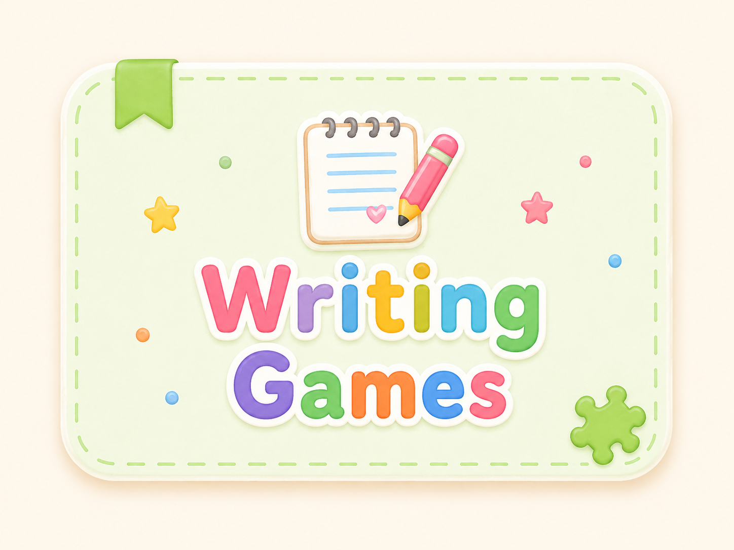 Writing Games card