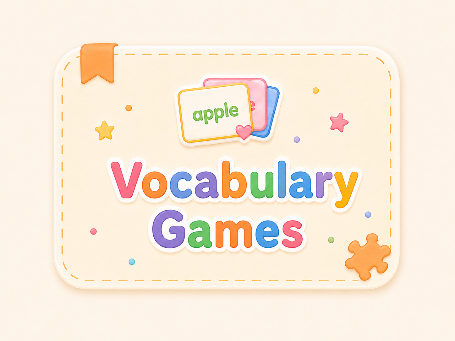 Vocabulary Games card