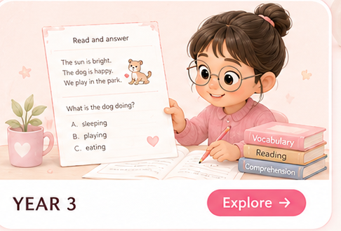 Year 3 worksheets card